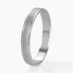 Histoire d'Or Alliance Aelyne Ruban Plat Argent Blanc Best