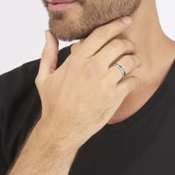 Histoire d'Or Alliance Alis Ruban Plat Argent Blanc