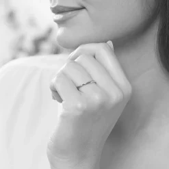 Histoire d'Or Alliance Aphroditia Demi Jonc Bombé or rose