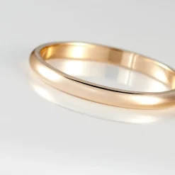 Histoire d'Or Alliance Aphroditia Demi Jonc Bombé or rose