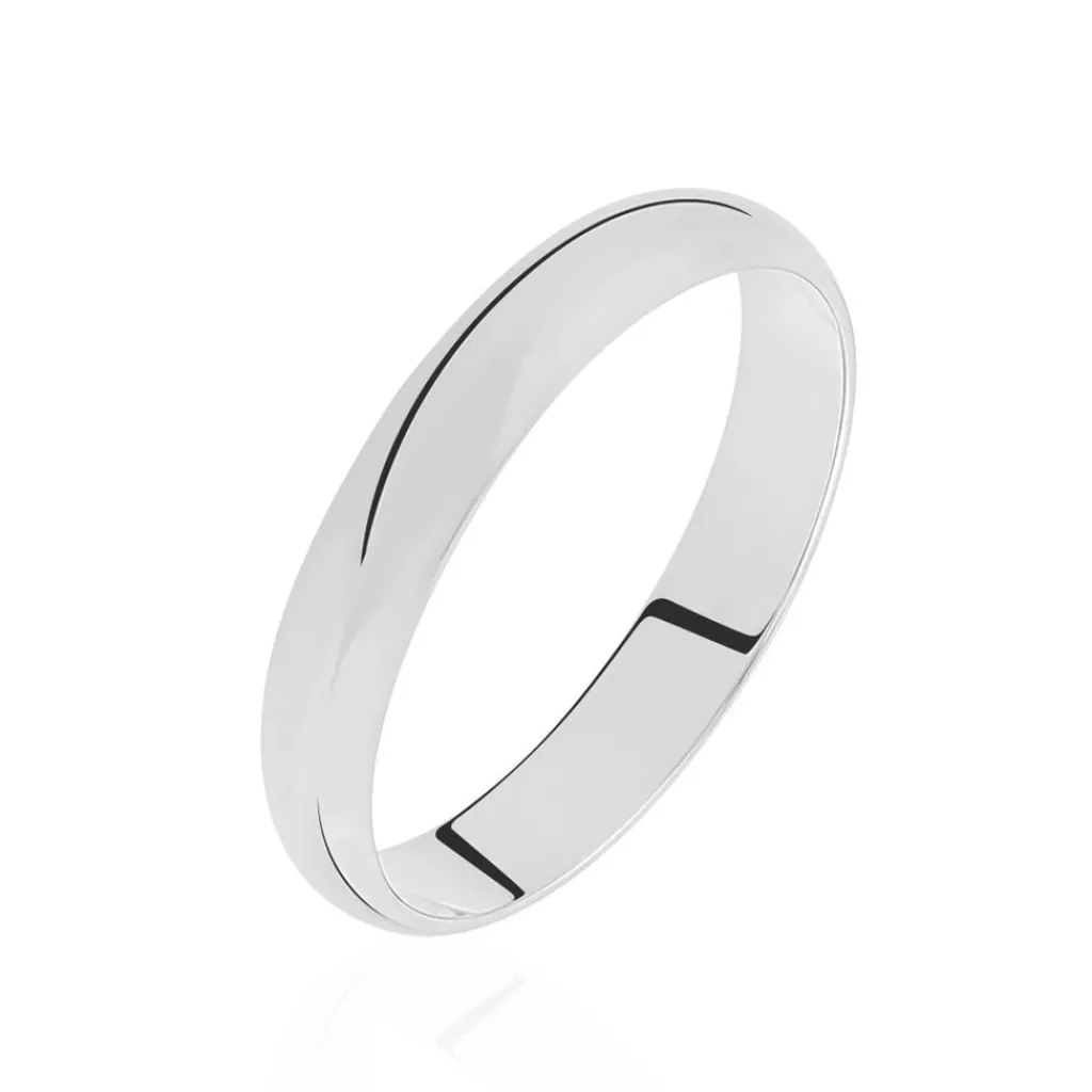 Histoire d'Or Alliance Aphroditia Demi Jonc Bombé platine blanc Hot