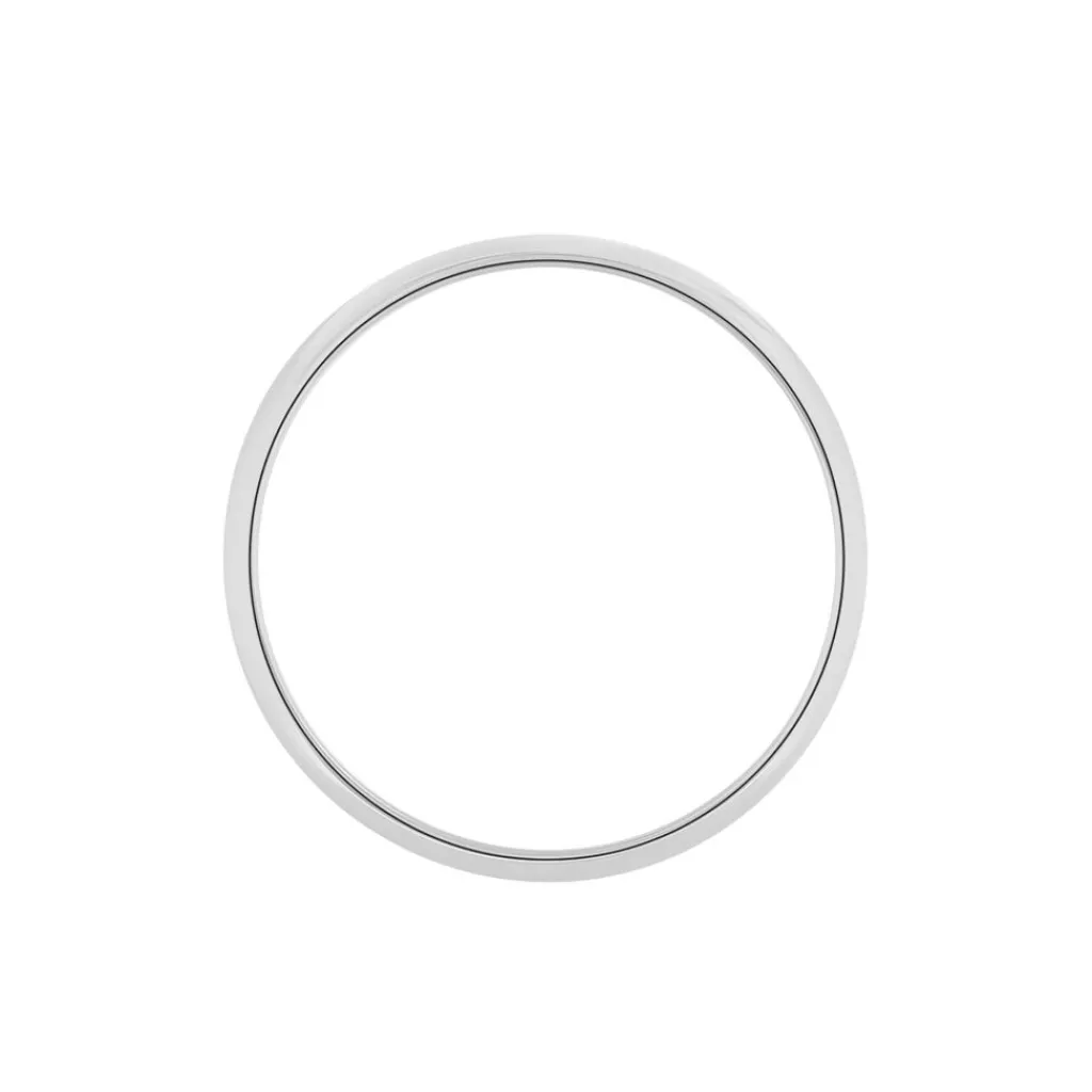 Histoire d'Or Alliance Aphroditia Demi Jonc Bombé platine blanc Hot