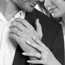 Histoire d'Or Alliance Aphroditia Ruban Plat or blanc Discount