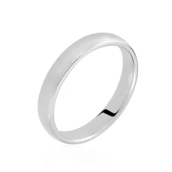 Histoire d'Or Alliance Apollos Demi Jonc Confort Palladium Blanc Best