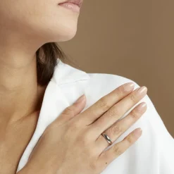 Histoire d'Or Alliance Apollos Demi Jonc Confort Palladium Blanc Best