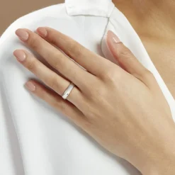 Histoire d'Or Alliance Apollos Demi Jonc Confort Palladium Blanc Online