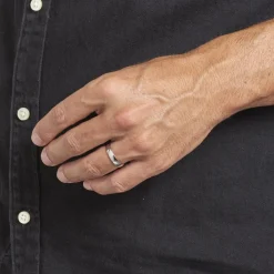 Histoire d'Or Alliance Artemissia Ruban Plat Or Blanc New