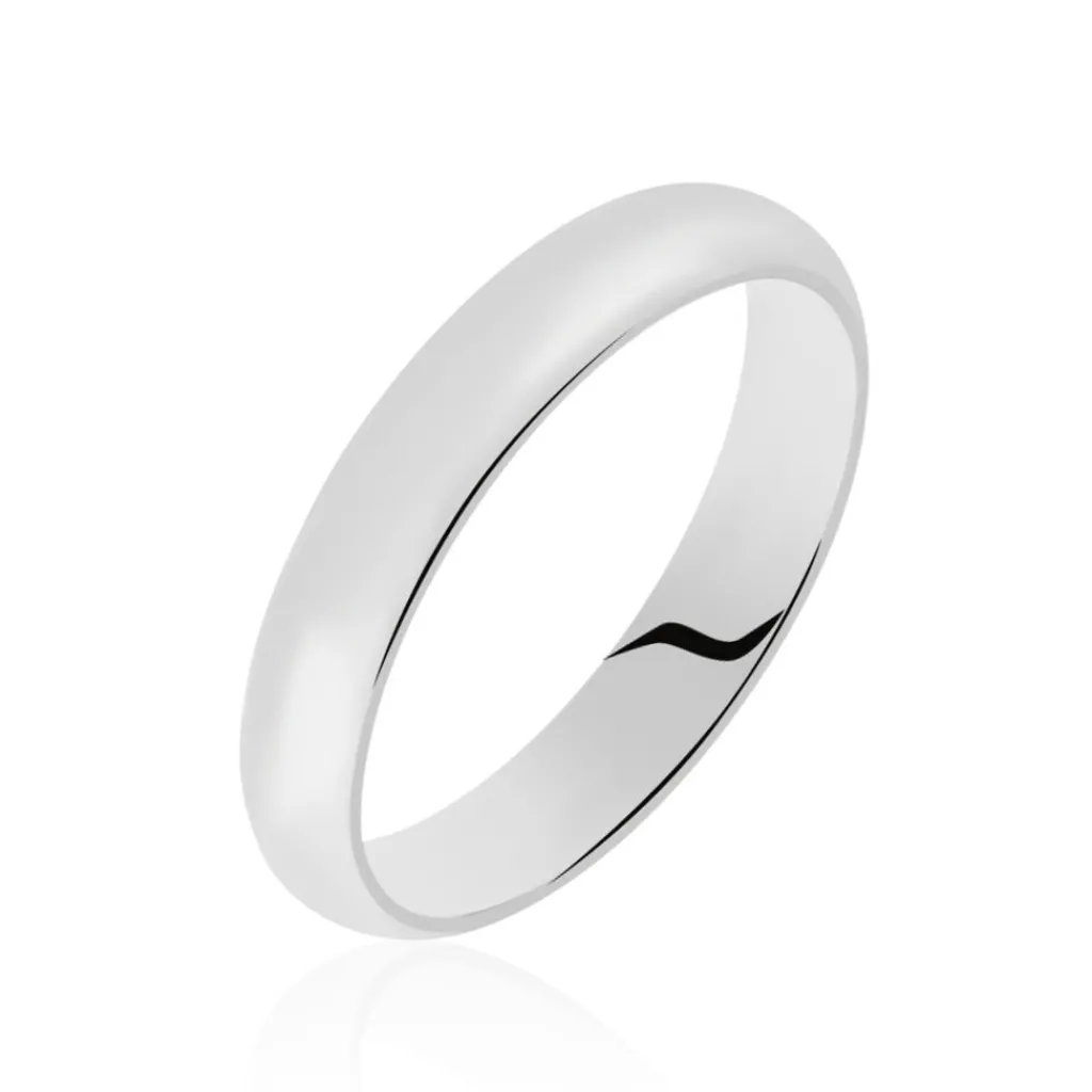 Histoire d'Or Alliance Arthellais Demi Jonc Classique Palladium Blanc Outlet