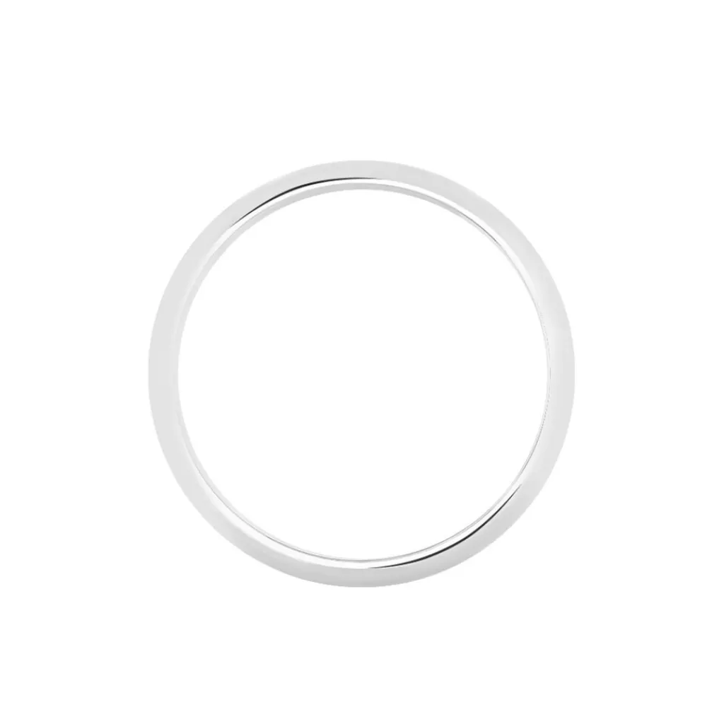 Histoire d'Or Alliance Arthellais Demi Jonc Classique Palladium Blanc Outlet