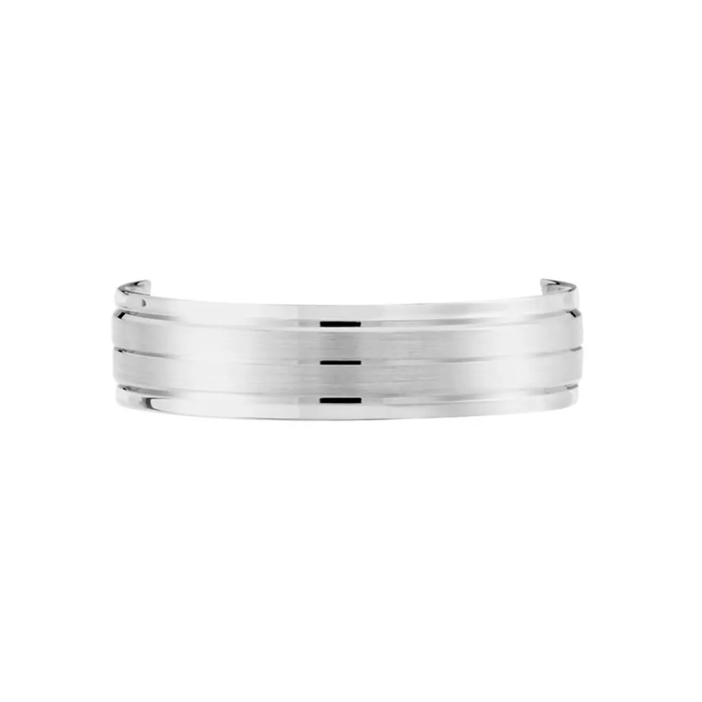 Histoire d'Or Alliance Basile Ruban Plat Or Blanc Sale