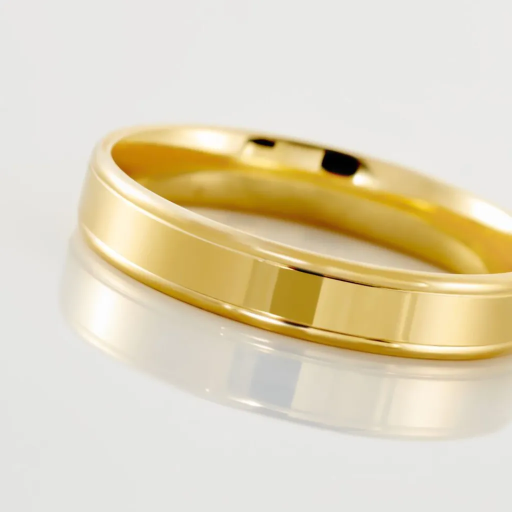 Histoire d'Or Alliance Beatrice Ruban Plat Or Jaune Best