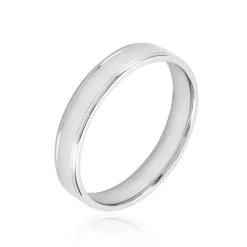 Histoire d'Or Alliance Beatrice Ruban Plat Or Blanc Best