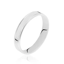 Histoire d'Or Alliance Beatrice Ruban Plat or blanc Discount