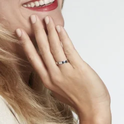 Histoire d'Or Alliance Beatrice Ruban Plat or blanc Discount