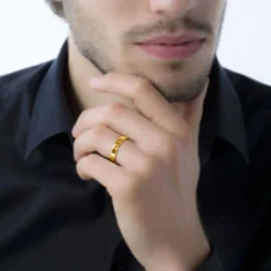 Histoire d'Or Alliance Beatrice Ruban Plat or jaune Clearance