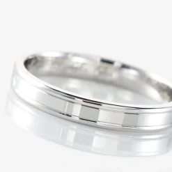 Histoire d'Or Alliance Beatrice Ruban Plat or blanc Discount