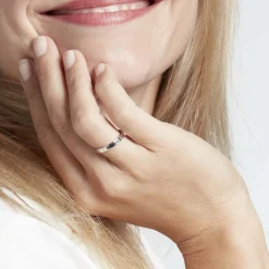 Histoire d'Or Alliance Beatrice Ruban Plat or blanc Discount