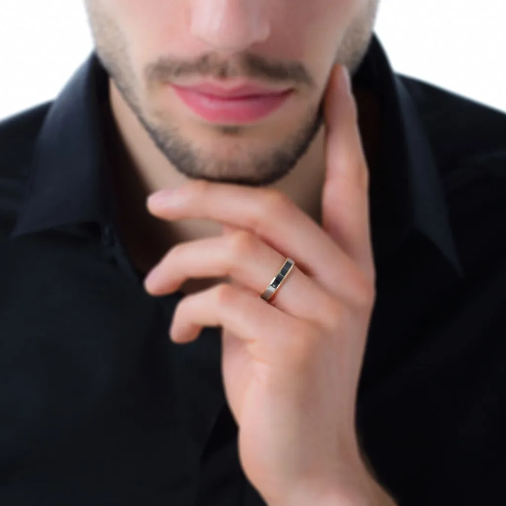 Histoire d'Or Alliance Beatrice Ruban Plat Or Bicolore New