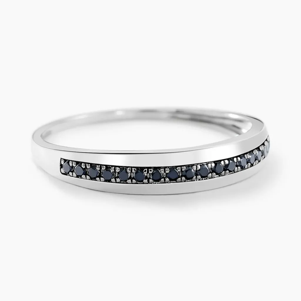 Histoire d'Or Alliance Black Diamond Or Blanc Diamant Hot