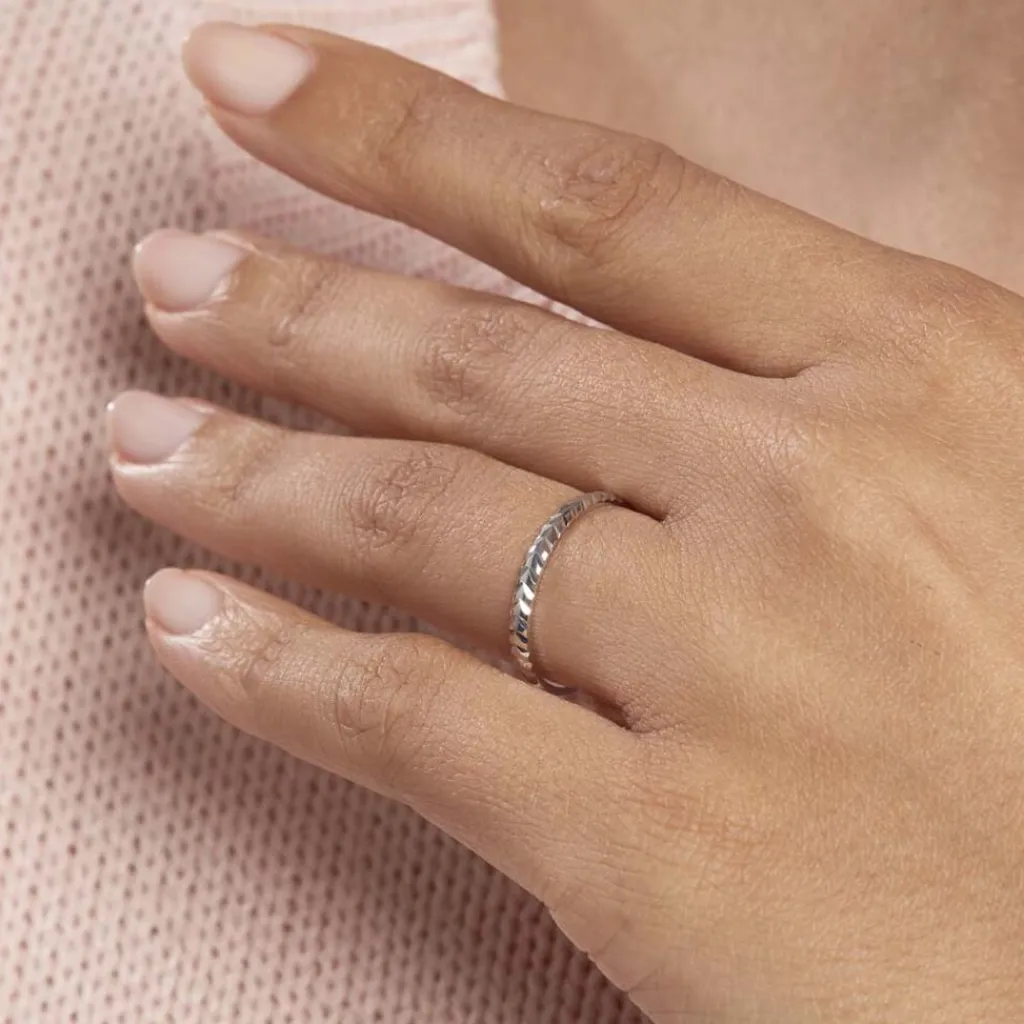 Histoire d'Or Alliance Calista Diamantee Demi Jonc Classique or blanc New