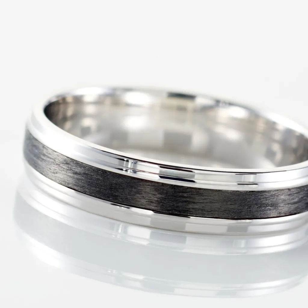 Histoire d'Or Alliance Camille Ruban Plat or blanc Sale