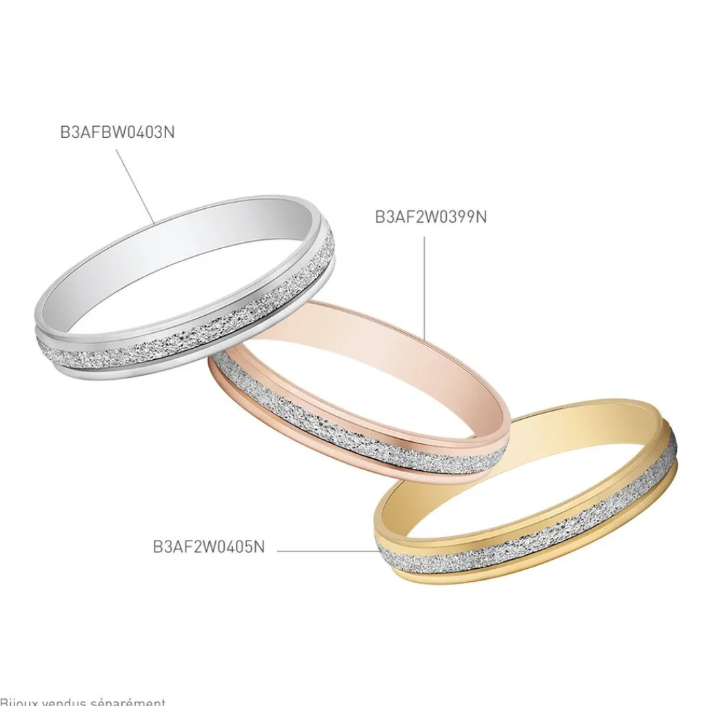 Histoire d'Or Alliance Caroline Sablee Ruban Plat or bicolore Sale