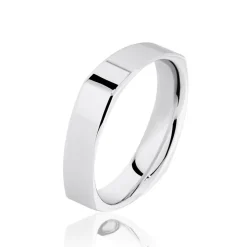 Histoire d'Or Alliance Carree Polie Or Blanc