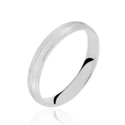 Histoire d'Or Alliance Circios Demi Jonc Classique Or Blanc Best