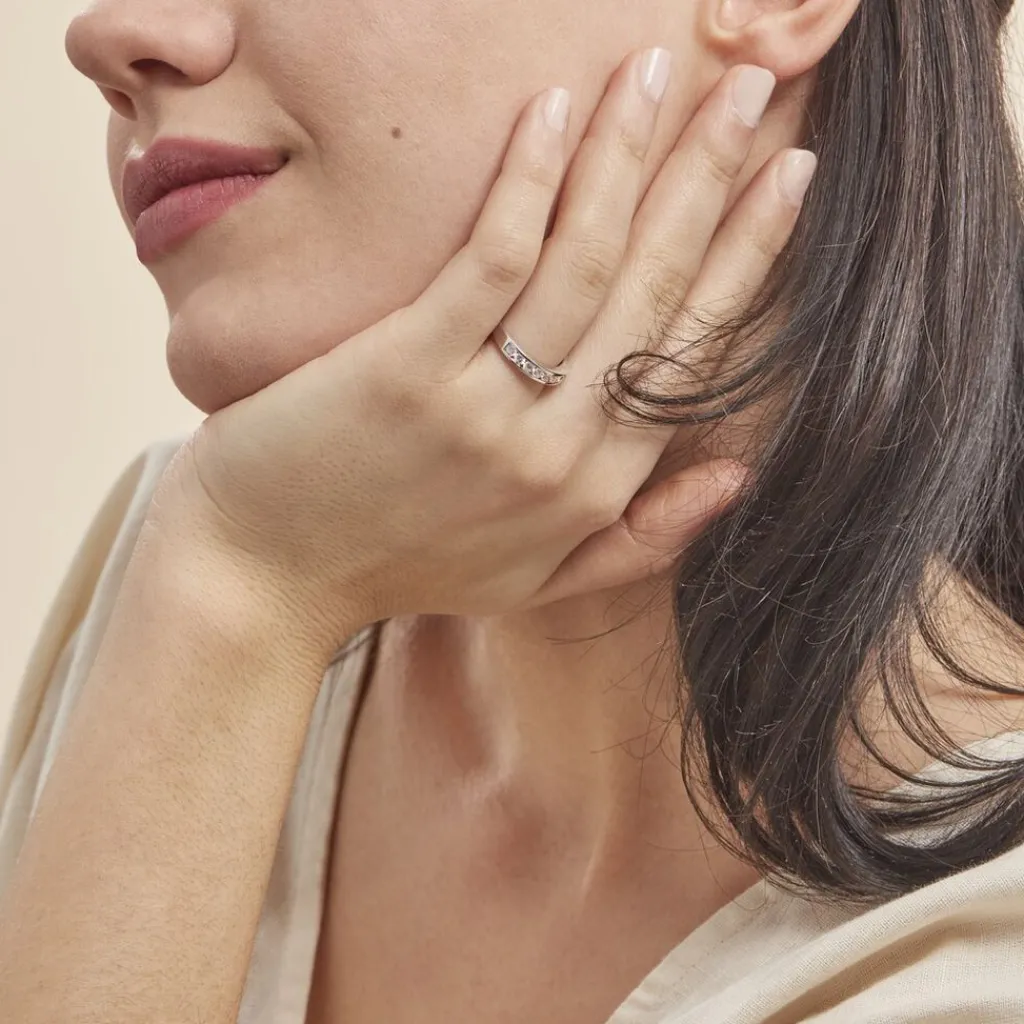 Histoire d'Or Alliance Céllia Argent Blanc Oxyde De Zirconium Best