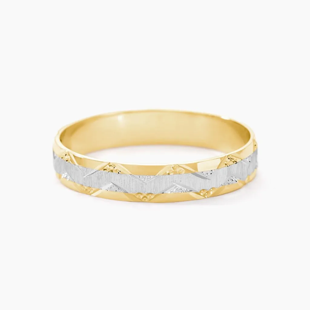 Histoire d'Or Alliance Clotilde Demi Jonc Classique or bicolore Best