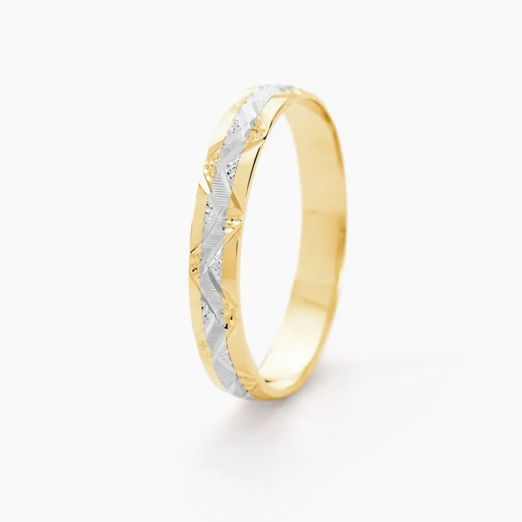 Histoire d'Or Alliance Clotilde Demi Jonc Classique or bicolore Hot