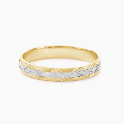 Histoire d'Or Alliance Clotilde Demi Jonc Classique or bicolore Hot