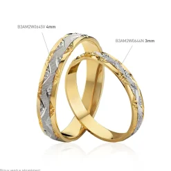 Histoire d'Or Alliance Clotilde Demi Jonc Classique or bicolore Hot