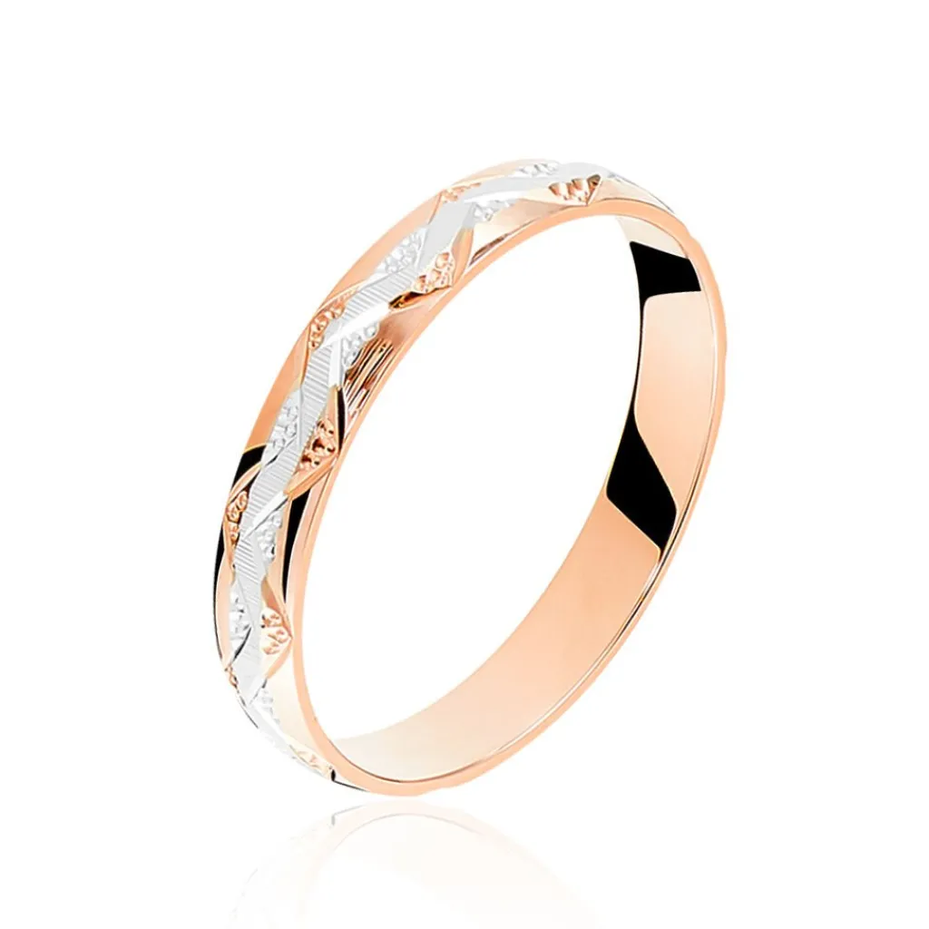 Histoire d'Or Alliance Clotilde Ruban Plat or bicolore Clearance