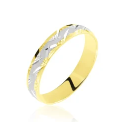 Histoire d'Or Alliance Clotilde Ruban Plat or bicolore Clearance