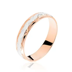 Histoire d'Or Alliance Clotilde Ruban Plat or bicolore Outlet