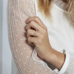 Histoire d'Or Alliance Clotilde Ruban Plat or bicolore Outlet