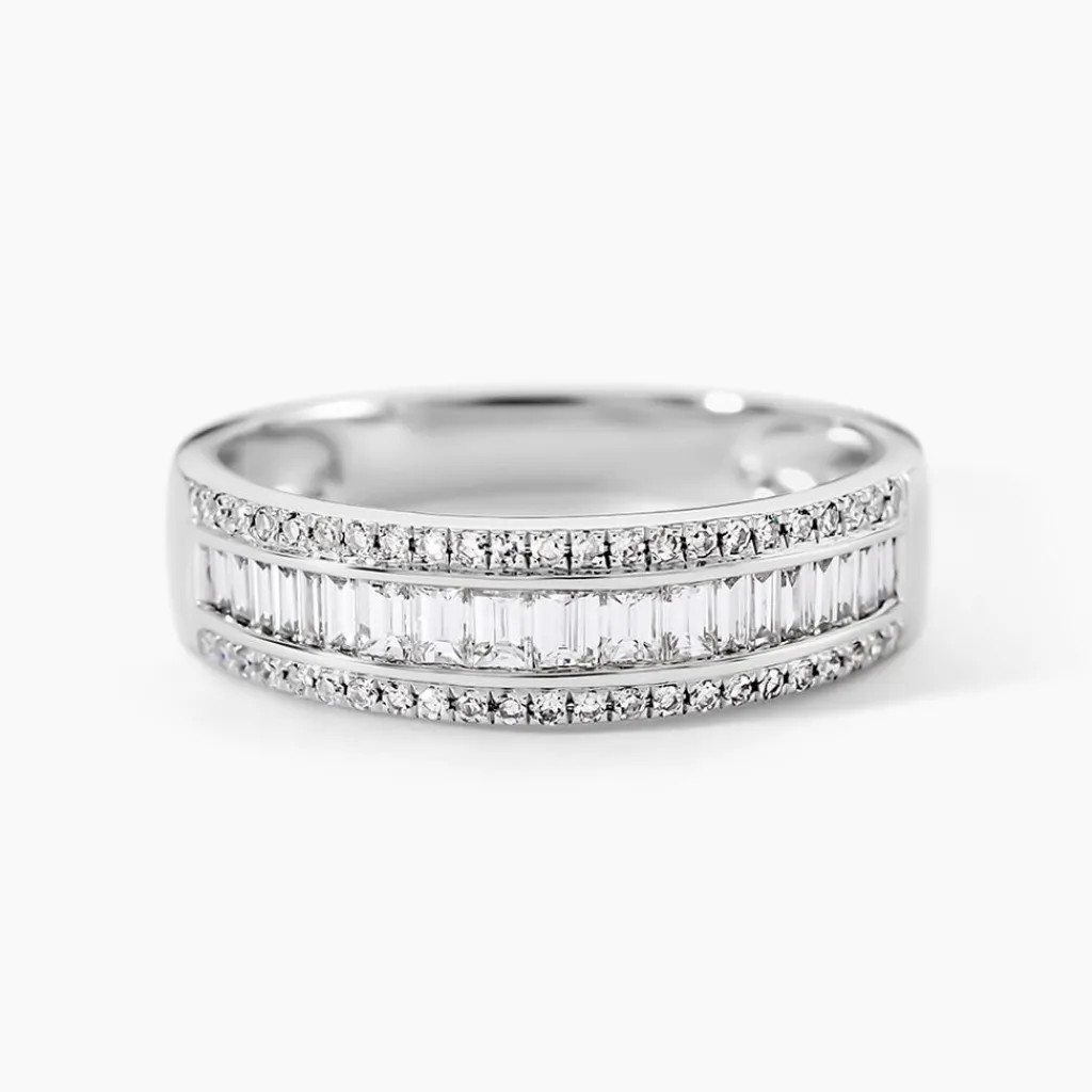 Histoire d'Or Alliance Collection 1986 Platine Blanc Diamant Clearance