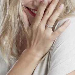 Histoire d'Or Alliance Dentelle 2 Rangs Diamantee Or Blanc Outlet