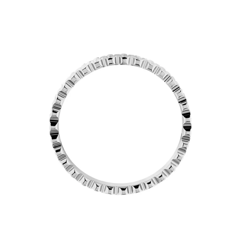 Histoire d'Or Alliance Dentelle 2 Rangs Diamantee Or Blanc New