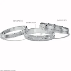 Histoire d'Or Alliance Edos Mat Ruban Plat Or Blanc