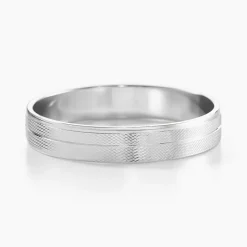 Histoire d'Or Alliance Edos Mat Ruban Plat Or Blanc Hot