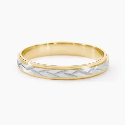 Histoire d'Or Alliance Effet Epi Mat Or Bicolore Online