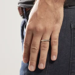 Histoire d'Or Alliance Effet Mat Ruban Plat Or Bicolore Clearance