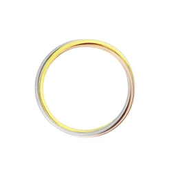 Histoire d'Or Alliance Entrelacee Demi Jonc Classique Or Tricolore Clearance