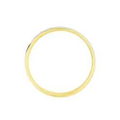Histoire d'Or Alliance Epi Fantaisie Ruban Plat Or Bicolore