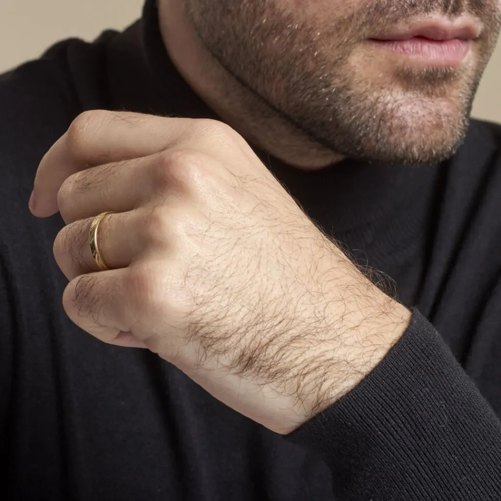 Histoire d'Or Alliance Eucleia Fantaisie Ruban Plat Or Jaune Hot