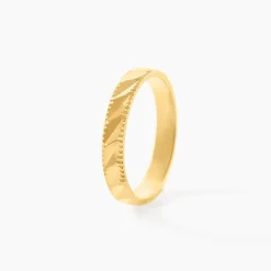 Histoire d'Or Alliance Facetee Ruban Plat Or Jaune Best