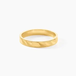 Histoire d'Or Alliance Facetee Ruban Plat Or Jaune Best