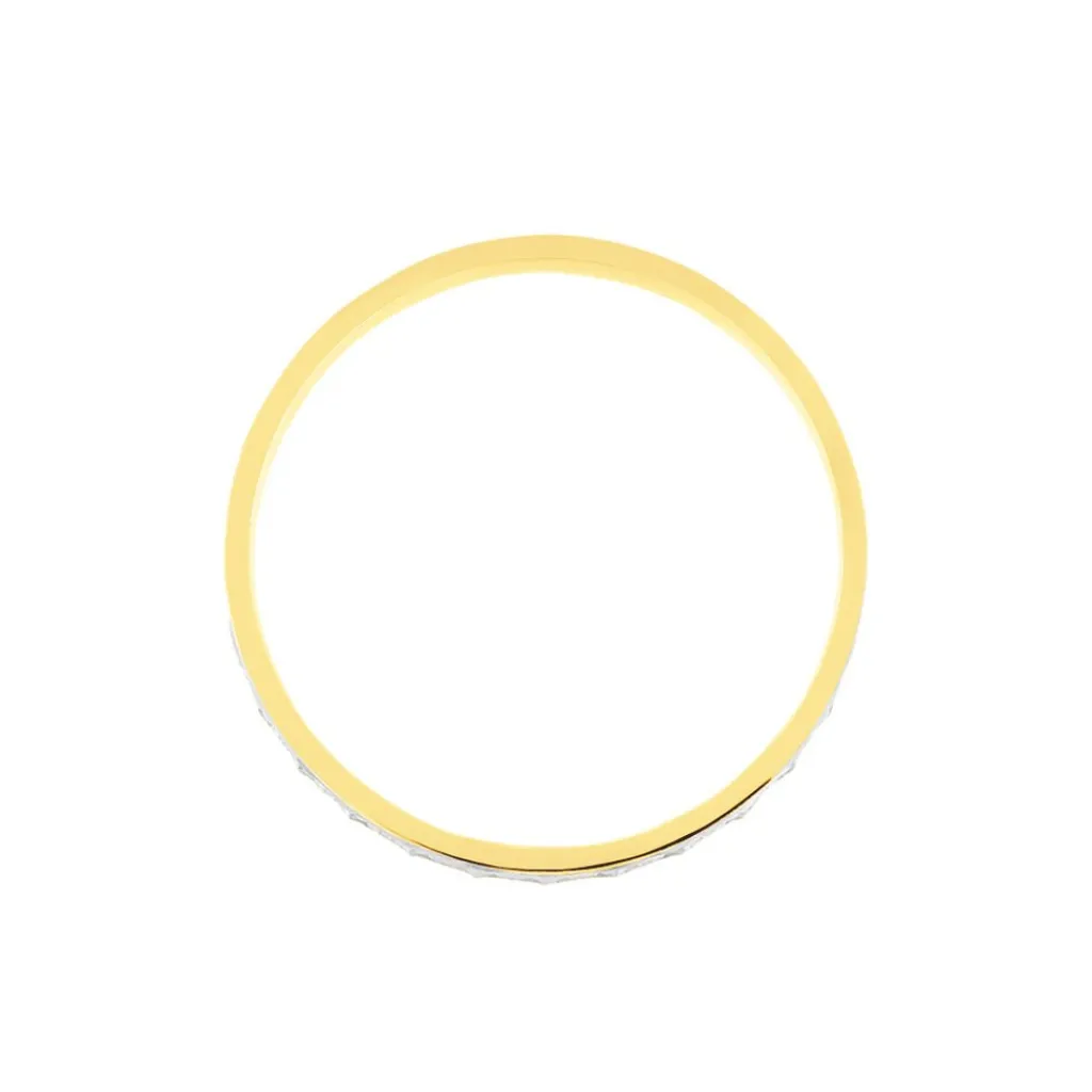 Histoire d'Or Alliance Fantaisie Diamantee Ruban Plat Or Bicolore Online